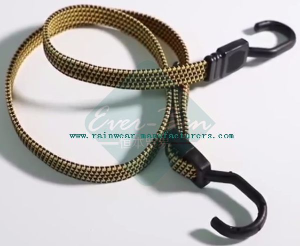 052 Adjustable elastic bungee rope cord bungee cord flat with hook